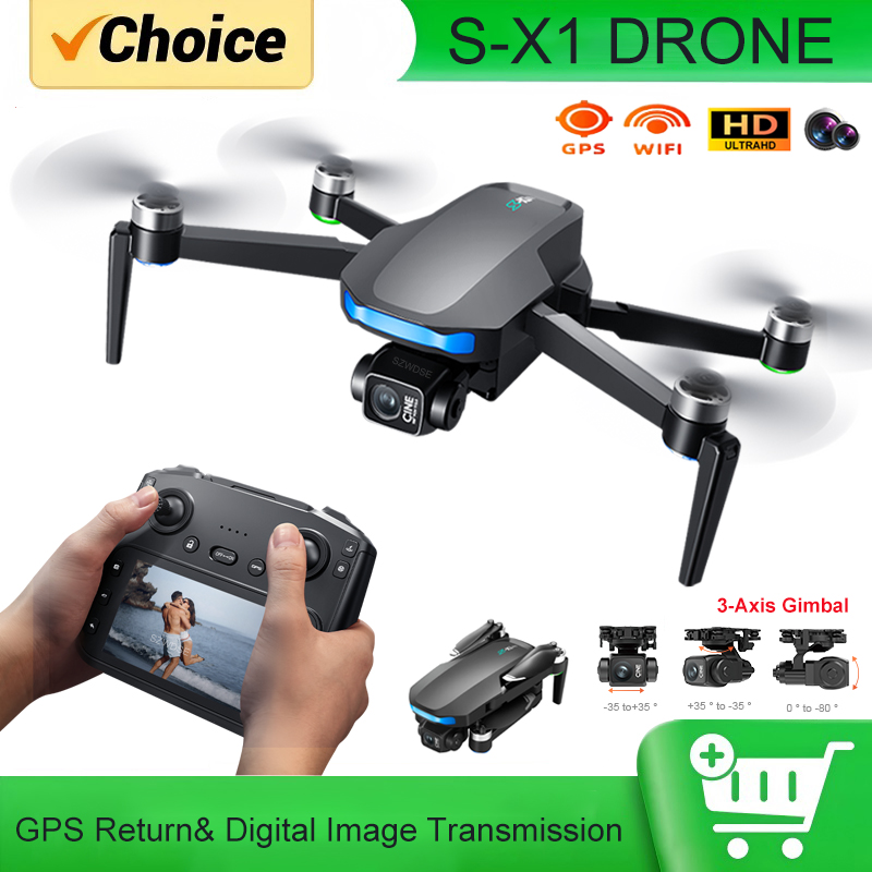 Drone GPS S-X1 MAX dengan Gimb - Fpv Drone Charger ulasan dan harga